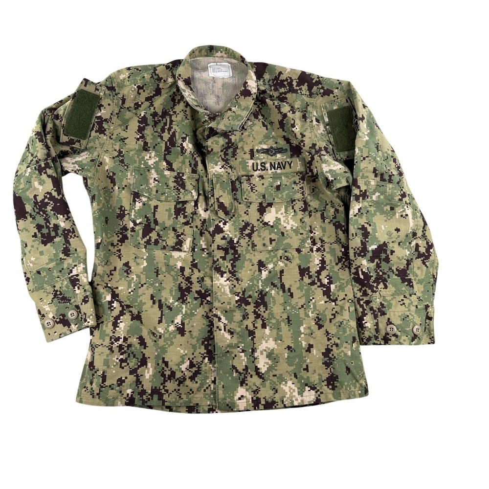 U.S Navy Blouse Medium Regular Working Uniform Type III NWU Seals Military Camo